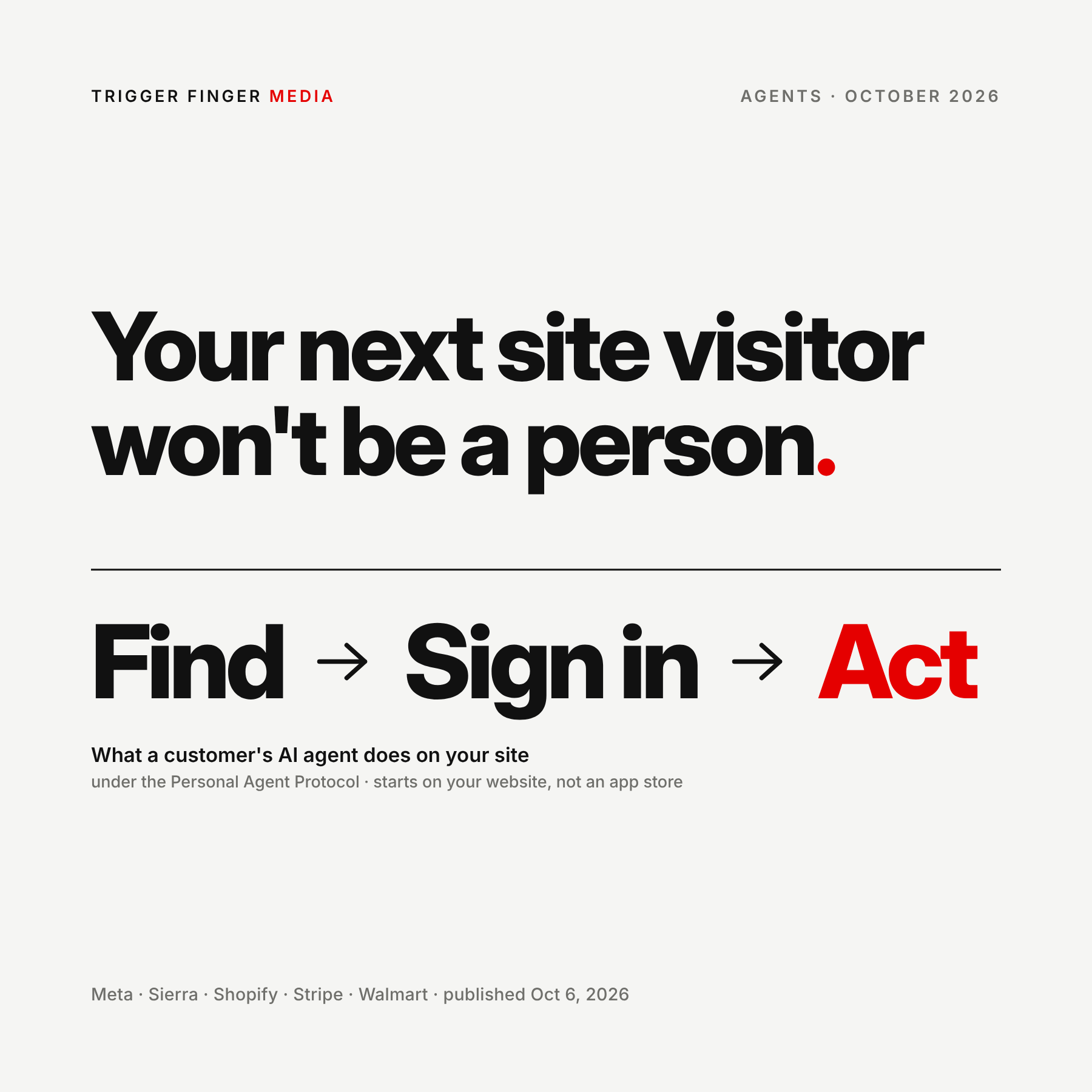 Your next site visitor won't be a person. Find, sign in, act.